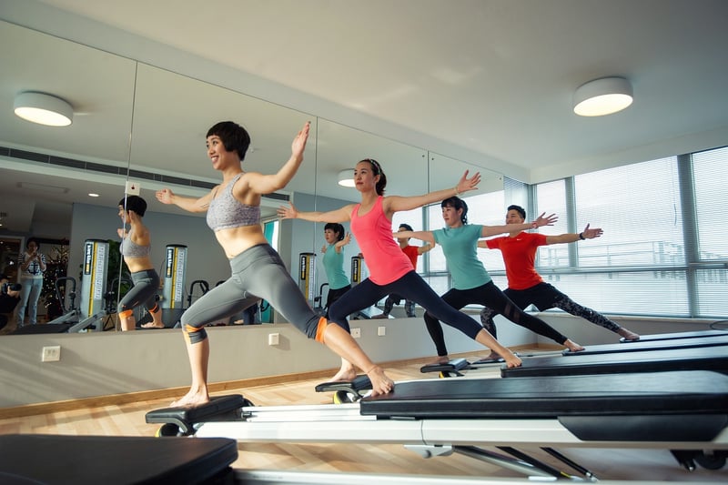Woman Doing Pilates